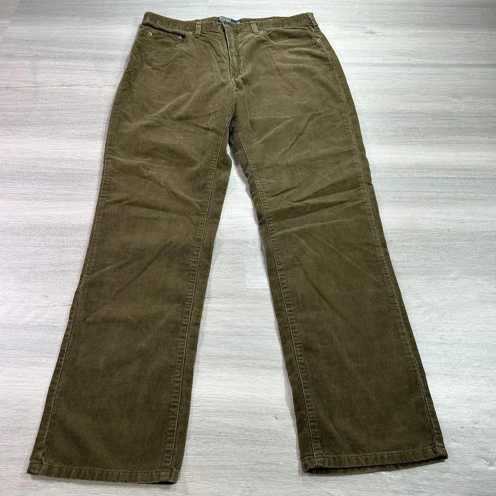 Polo Ralph Lauren‎ Pants Mens 36x32 Brown Corduroy Authentic Dungarees Straight